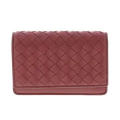 BOTTEGA VENETA （ボッテガヴェネタ） ｲﾝﾄﾚﾁｬｰﾄ ｶｰﾄﾞｹｰｽ 名刺入れ 財布 小銭入れ/コインケース ｲﾝﾄﾚﾁｬｰﾄ 赤 レッド Red 133945のサムネイル