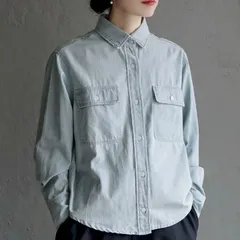 【新品】apartment department シャンブレーデニムシャツのサムネイル