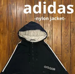【adidas アディダス】フルジップナイロンフーディジャケット　90s