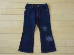ポンポネット pom ponette 子供服 女の子 女児 ジーンズ ジーパン デニム デニムパンツ デニムジーンズ ズボン パンツ ボトムス 100cm ★3 キッズ 【中古】 ユーズド ガールズ アウトレット リサイクル 古着 子ども服 こども服