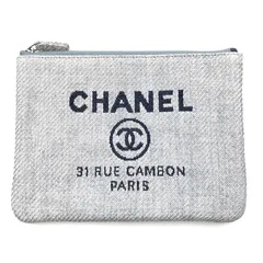 CHANEL ポーチ クラッチバッグ コココマーク ドーヴィルライン ツイード CHANEL ポーチ クラッチバッグ コココマーク ドーヴィルライン