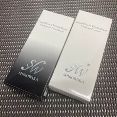 ◇ SHIROWAKA シロワカ ディープホワイト＆リンクルリペア メディケイディッド クリーム 22g ファンデーション 26g 2点セット 【箱開封済み/保管品】 / 未使用