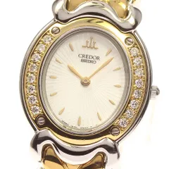 SEIKO セイコー クレドール シグノ クォーツ レディース 腕時計 ダイヤベゼル シェル文字盤 GSTE849 / 1E70-0CY0