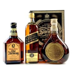 3本 ジョニーウォーカー JOHNNIE WALKER オールドハーモニー 12年 エクストラスペシャル スウィング スコッチ 750ml ウイスキー セット 【古酒】