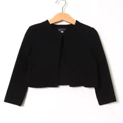 組曲ファム ノーカラージャケット ボレロ フォーマル 卒入園式 キッズ 女の子用 100サイズ ブラック KUMIKYOKU FAM 【中古】
