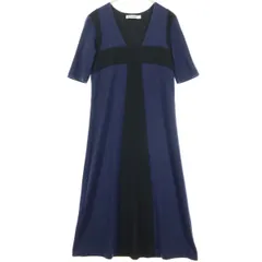極美品✨ジルサンダー ロングドレスワンピース ウール Aライン 23年 ネイビー 2025年最新】JIL SANDER レディース ロングワンピースの人気