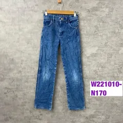 Wrangler ブルー ジップフライ デニムジーンズパンツ キッズ ウエスト調整可 11SLIM 実寸W22in 13MWZBP USA 海外輸入 古着 W221010-N170