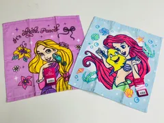 ウォッシュタオル 2枚セット プリンセス アリエル ラプンツェル