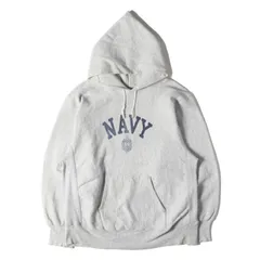 【スペシャル】Champion vintage チャンピオン ヴィンテージ パーカー サイズ:XL / 80s U.S.NAVY リバースウィーブ パーカー / 染込みプリント トリコタグ(後期) / グレー / 80年代 古着 / トップス【中古】