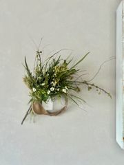Spring 春の息吹 アオモジとユキヤナギのハーフリース