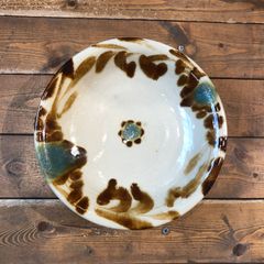 やちむん　上江洲 茂生　唐草紋8寸皿 古作