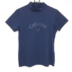 【未使用品】キャロウェイ 半袖ハイネックシャツ ネイビー ビッグロゴ  レディース M ゴルフウェア Callaway