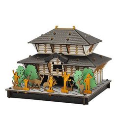 hacomo 奈良の大仏 玩具 おもちゃ 組立式 工作 ダンボール クラフト 小学生 春休み GW 夏休み 冬休み 宿題 工作キット インテリア PUSUPUSU プスプス