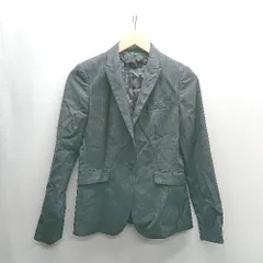 ◇ ⊇ UNITED ARROWS ストライプ柄 ミニ丈 S ジャケット スカート スーツ サイズ36 ダークグレー系 レディース E  【1409240028666】