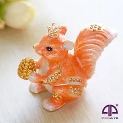 MN003-1【正規品】ミニクラウンリス りす ジュエリーボックス ピィアース 東京銀座PICALS 東京銀座ピカルス 可愛い ブランド おしゃれ プレゼント オブジェ 置物 動物 誕生日プレゼント プロポーズ