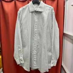 超美品HERMES 純白 リネンジャカードシャツ メンズ フランス製 ドビー織り 超美品HERMES 純白 リネンジャカードシャツ メンズ フランス製 ドビー