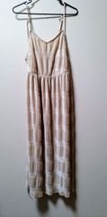 w closet/ダブルクローゼット　　ベロアワンピース　ベージュ　レディース　AA585