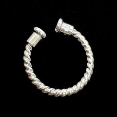 美品★BVLGARI ブルガリ キーリング ツイスト ループ スターリングシルバー 925 SV レディース メンズ 男女兼用