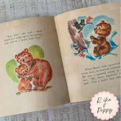ヴィンテージ 絵本 洋書 ジャンクジャーナル 素材【BRAVE BUSTER BEAR】A RAND McNALLY TINY ELF
