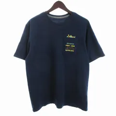 パタゴニア Patagonia Tシャツ 半袖 クルーネック プリント ロゴ 胸ポケット 37593 紺 ネイビー M