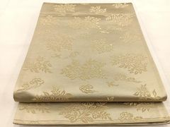 V3577 ○高級 正絹 両面全通 リバーシブル 袋帯 花兎 - メルカリ