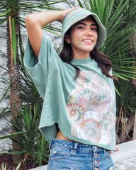 2025春夏 新品【BILLABONG/ビラボン】GRAPHIC WIDE LOOSE CROPPED Tシャツ IGN レディース BF013207