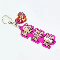 サンリオ 日焼け キティ キーリング ピンク キーホルダー Sanrio