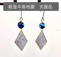 金沢銀箔 のとほたる ピアス 6mm玉 0178