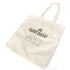 ✿ MARY QUANT ゴールドロゴプリント舟型トート《 アイボリー 