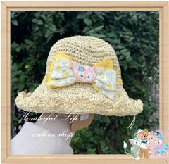 SALE【即納在庫】ディズニー 上海ディズニー公式グッズ ダッフィ&フレンズ リーナベル  帽子 被り物  キャップ 帽子 フリーサイズ  麦わら帽子Wonderful Life shop 海外限定 ディズニー 海外限定 上海ディズニーランド