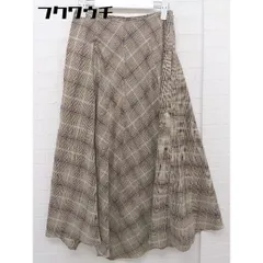 ◇ Sonny Label サニーレーベル URBAN RESEARCH チェック ロング フレア スカート サイズ36 ベージュ レディース  【中古】 【1201060004017】