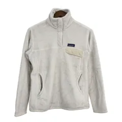 patagonia パタゴニア リツール スナップT フリースジャケット アウトドア ホワイト (レディース M) 中古 古着 S9969