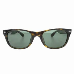 レイバン RAY BAN 美品 ニューウェイファーラー サングラス アイウェア メガネ べっ甲調 グリーンレンズ 茶 ブラウン 52□18 140 RB2132-F /FF ■GY12