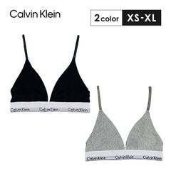 【新品・未使用】Calvin Klein(カルバンクライン)ck ブラ ブラトップ コットン レディース 女性用 下着 modern cotton ブラック ヘザーグレー QF1061