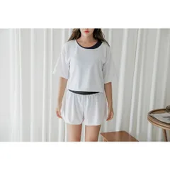 ☆ (Bタイプ)ホワイト×ネイビー ☆ S ☆ 体型カバー水着が点セット ykszs02 水着 レディース 体型カバー 4点セット フィットネス水着 ビキニ セパレート タンキニ カバーアップ オーバーTシャツ ショートパンツ オフショルダー 大きいサイズ