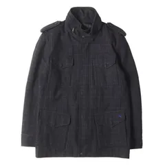 BURBERRY BLUE LABEL バーバリー ブルーレーベル ジャケット ダークグレー系 サイズ:L | グレンチェック ミリタリー フィールド ジャケット | LONDON | アウター ブルゾン 上着【メンズ】【中古】