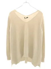 ザロウ THE ROW Vネック ニットワンピース ウール 無地  XS ベージュ レディース ザロウ THE ROW Vネック ニットワンピース ウール 無地 XS