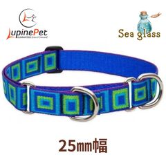 ハーフチョークカラー　シーグラス柄Sea Glass　25mm幅　アメリカ製　軽量　丈夫　アメリカ直輸入　LUPINE ルパイン