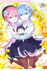 【中古】タペストリー ラム＆レム＆スバル 描きおろしB2タペストリー 「PS4/Switchソフト Re：ゼロから始める異世界生活 偽りの王選候補」 アニメイト購入特典