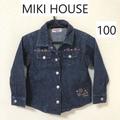 ミキハウス　mikihouse 　女の子　刺繍　ジージャン　デニムジャケット　100　子ども服　子供服