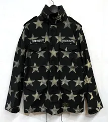 キムタク着 青白 新品 WACKO MARIA スター柄 M-65 ジャケット