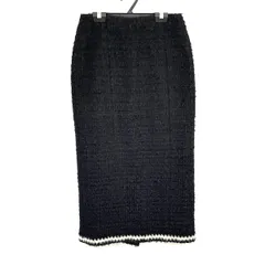2023年最新】シャネル Chanel スカート ツィード 38 ブラック