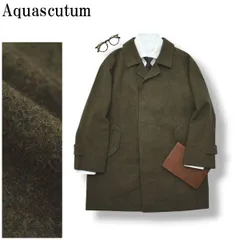 【美品】 アクアスキュータム Aquascutum アンゴラ カシミヤ 混ウール ハーフ ステンカラーコート バルマカーンコート アウター ビジネス カジュアル S チャコールグレー メンズ