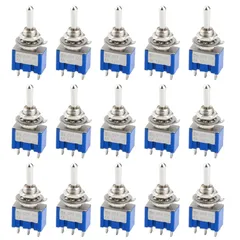 FORIOT 15個MTS-103ミニトグルスイッチ6A 125V ACトグルスイッチ3ピン3ポジションON/OFF/ONミニチュアトグルスイッチ