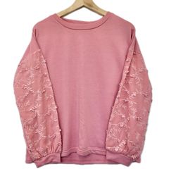 Cutie Blonde C.B. キューティーブロンド トップス 袖花柄 ピンク 長袖 古着