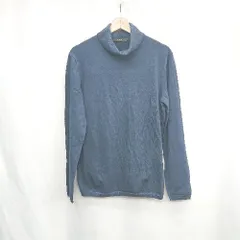 ◇ ⊇ COMME CA MEN コムサメン ウール100％ 長袖 ニット サイズF ネイビー メンズ E  【1502180009792】のサムネイル