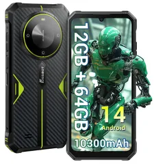 【在庫処分】F105 SIMフリー スマホ スマホ」FOSSiBOT 本体 12GB RAM + 64GB ROM(128GB拡張可能) 14 10300mAh 大容量バッテリー タフネススマホ 6.745インチ HD + 「Android 大画面 20MPリ
