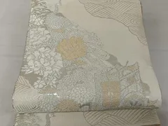 平和屋着物◎綴れ　全通柄袋帯　孔雀花文　金銀糸　正絹　逸品　AAAZ6429mw