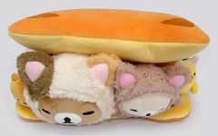 [중고] 봉제인형 리락쿠마 & 코릴락쿠마 & 키이로이토리 도라야키 이불에서 휴식 인형 장난감 더 한가로이 고양이 테마 [리락쿠마] 리락쿠마 스토어 한정