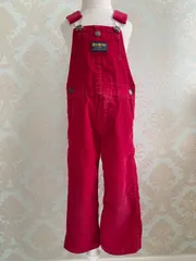 【Size 100】vintage USA製 オシュコシュ 赤 コーデュロイ オーバーオール